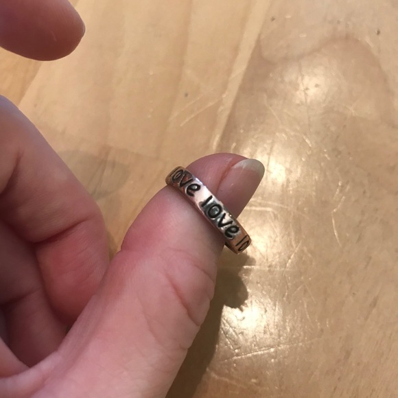 Love Inscribed Band Ring - Picture 7 of 8